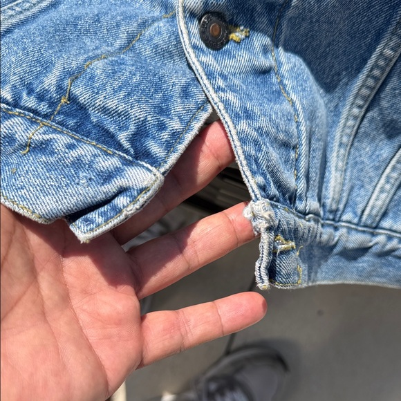 Bugle Boy x Betty Boop Blue Denim Vest with Orange Graphic - Picture 9 of 12